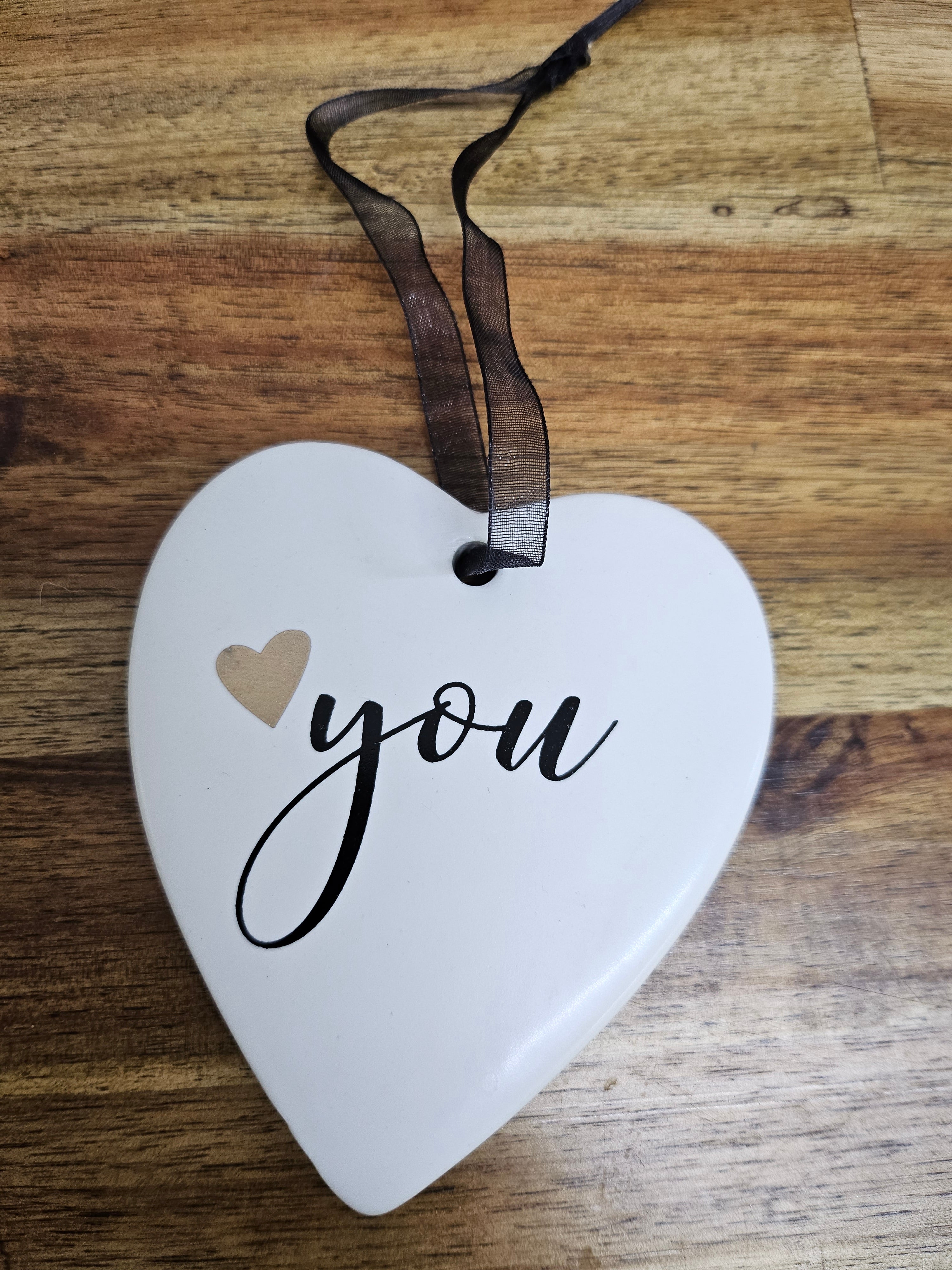 'Love You' ceramic heart